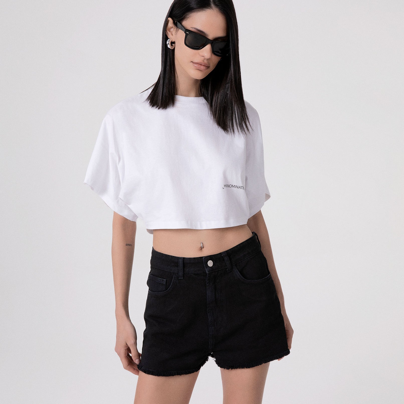 CROP TOP IN JERSEY A MEZZA MANICA AMPIA