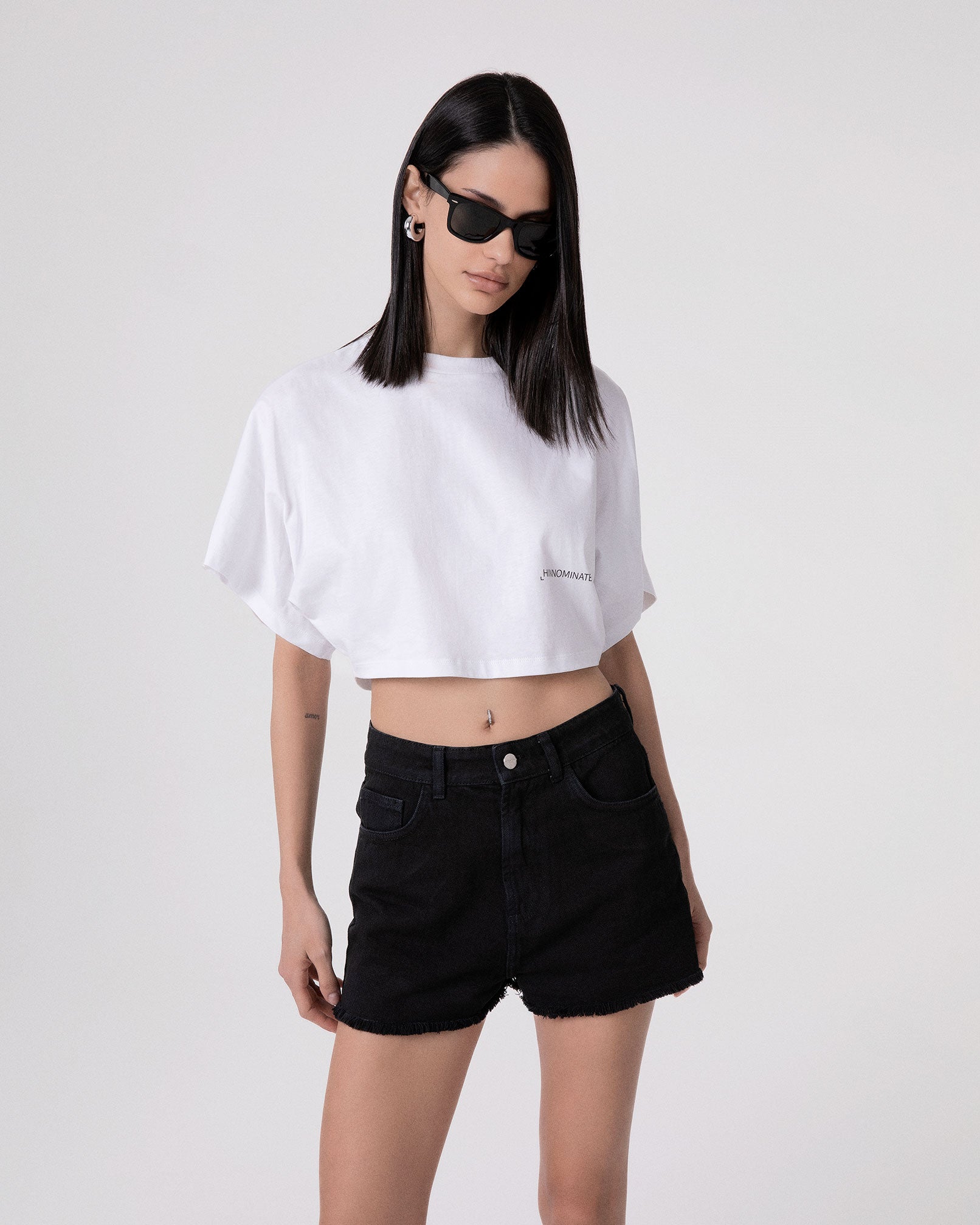 CROP TOP IN JERSEY A MEZZA MANICA AMPIA