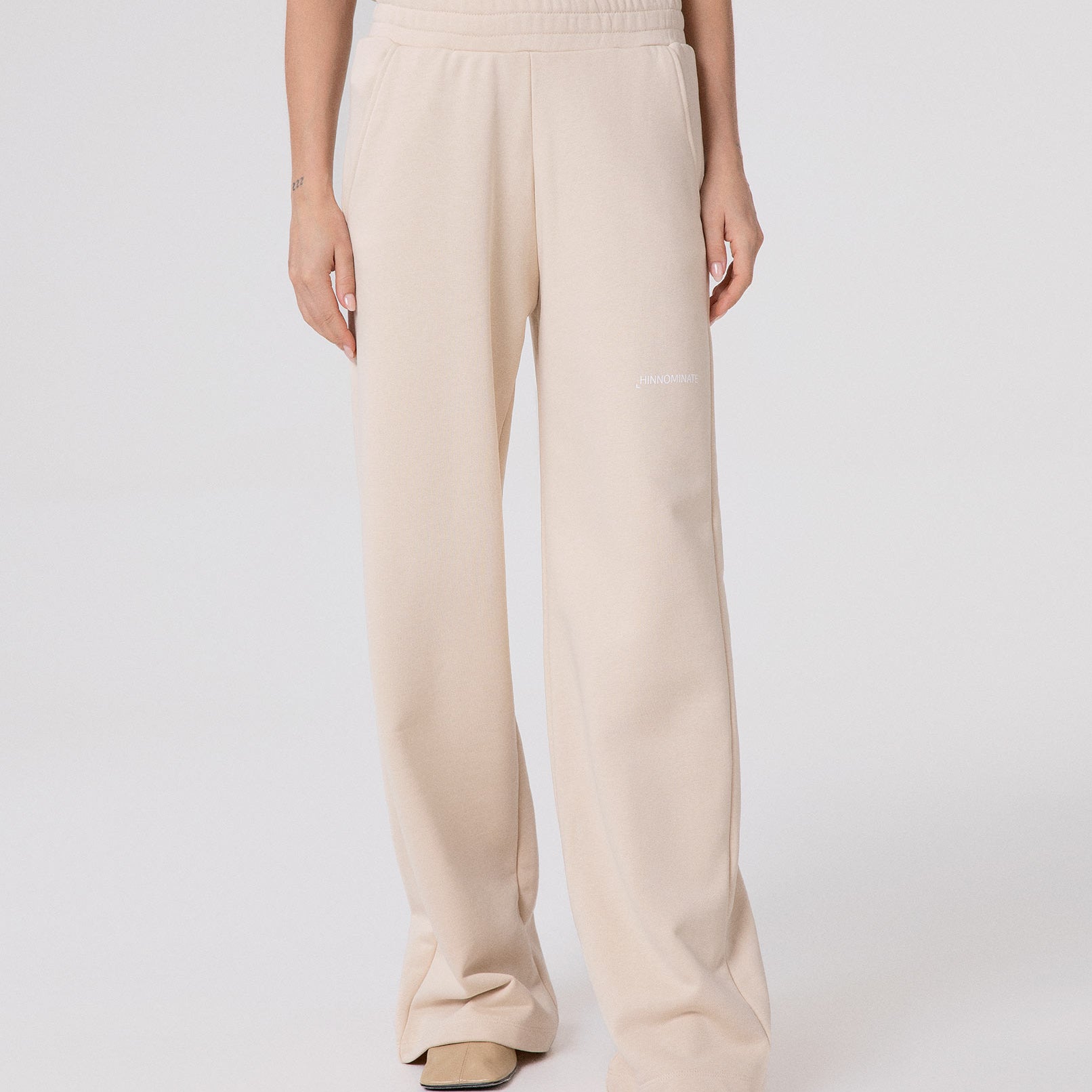 PANTALONE A PALAZZO IN FELPA