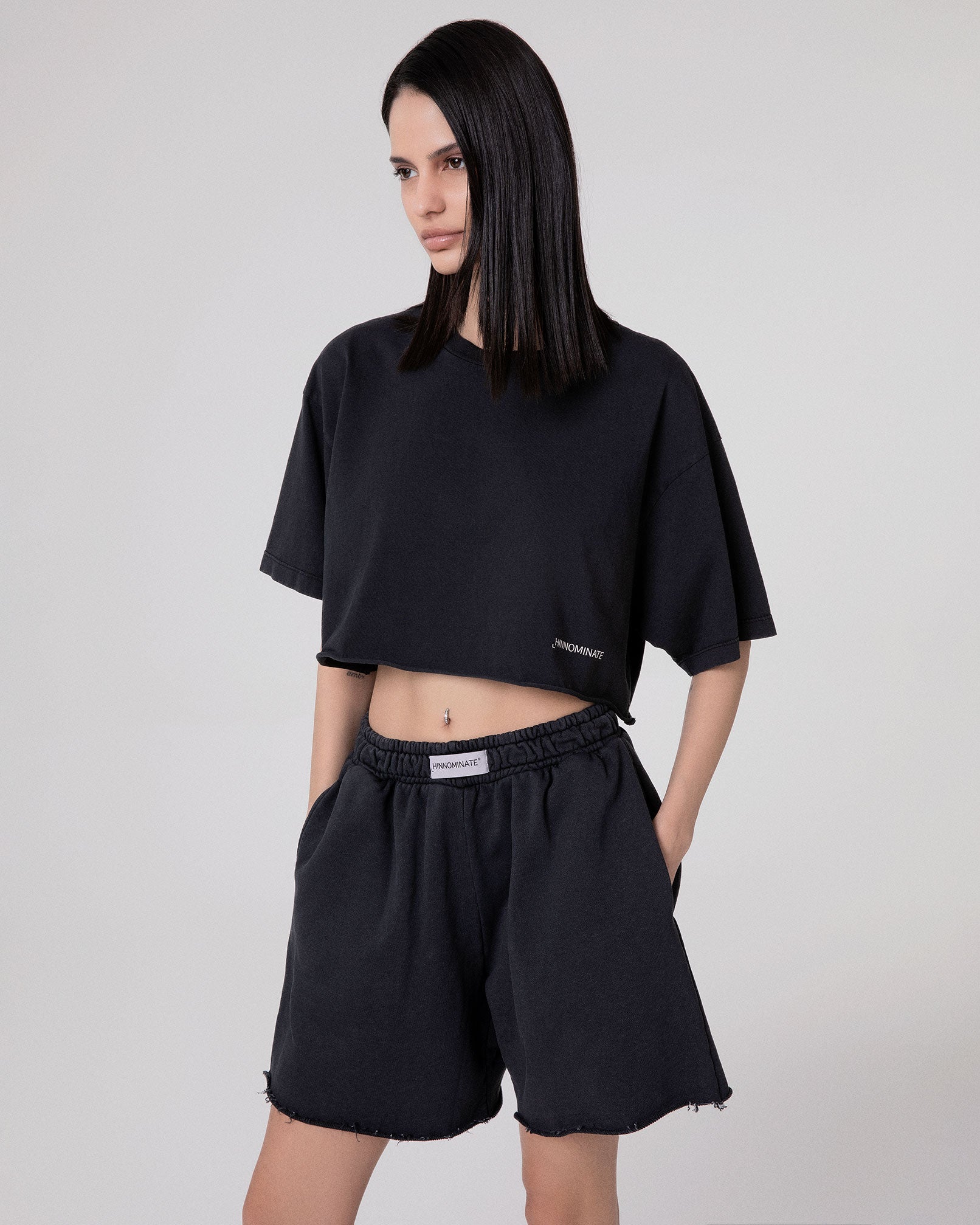 T-SHIRT CROP TINTO OLD IN JERSEY