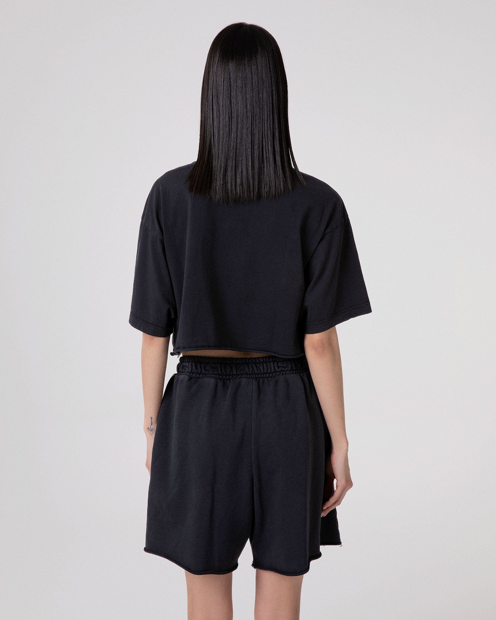 T-SHIRT CROP TINTO OLD IN JERSEY