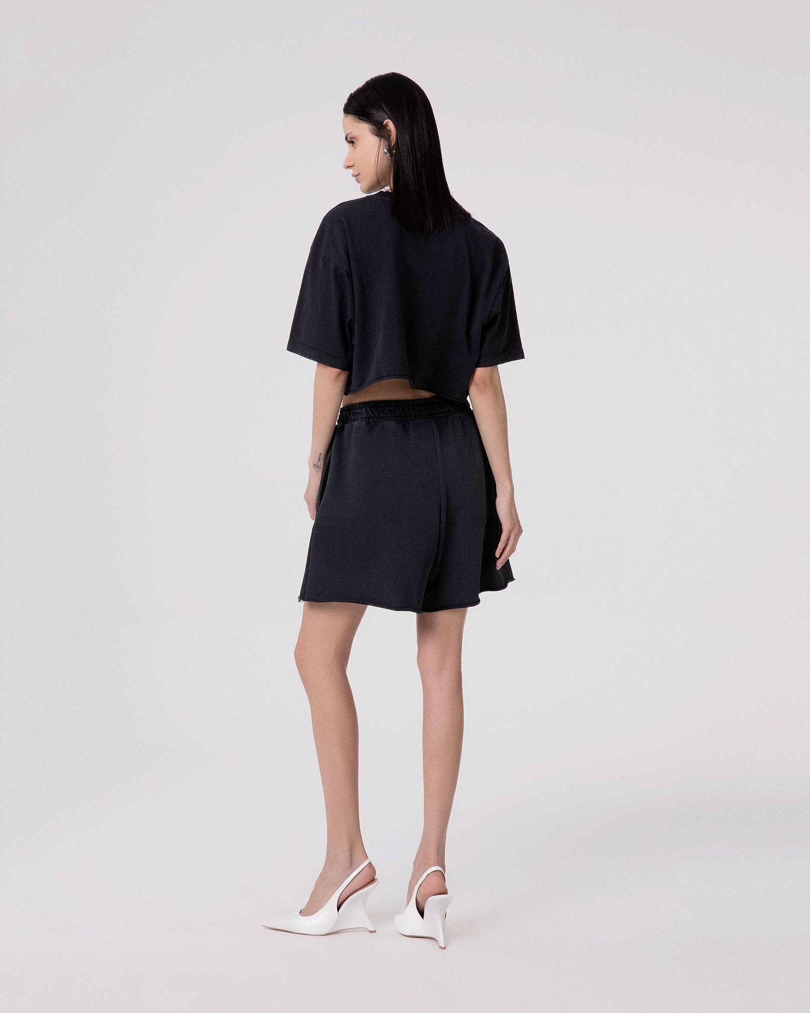 T-SHIRT CROP TINTO OLD IN JERSEY