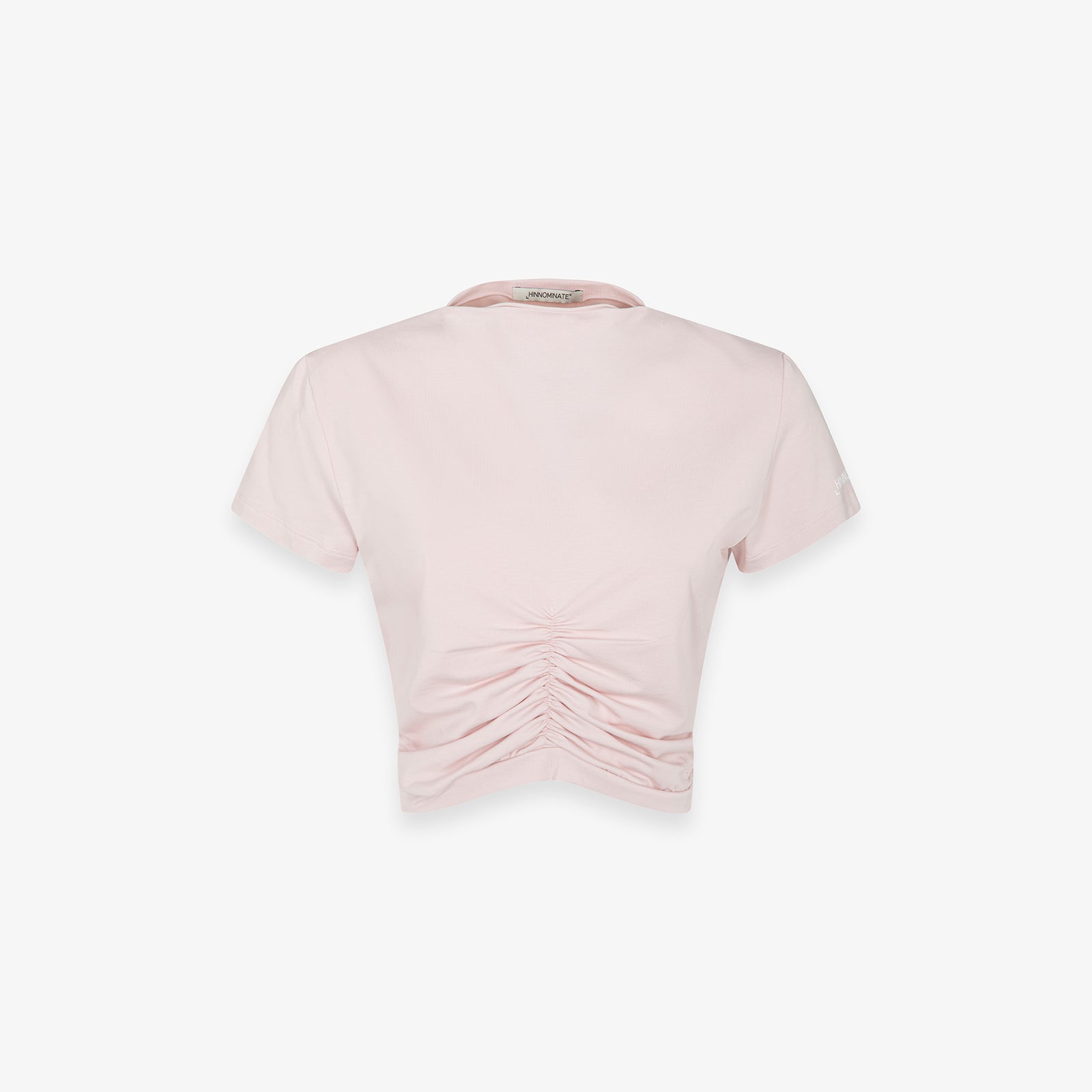 T-SHIRT IN BIELASTICO CON ARRICCIATURE DAVANTI