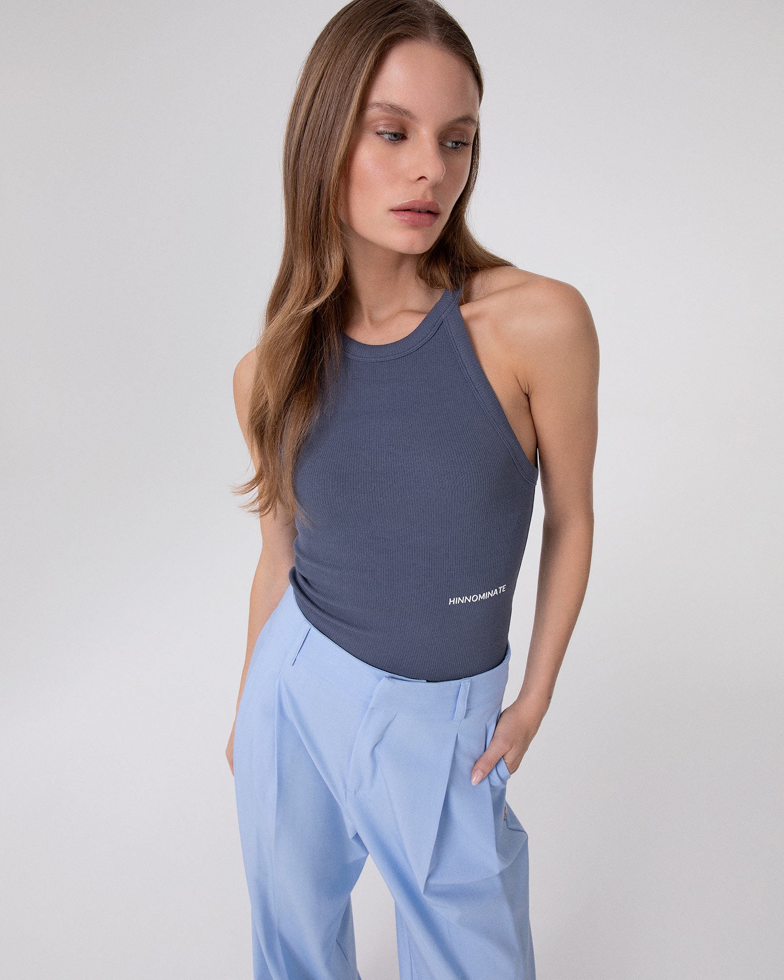 TOP IN COSTINA CON SCOLLO ALL'AMERICANA