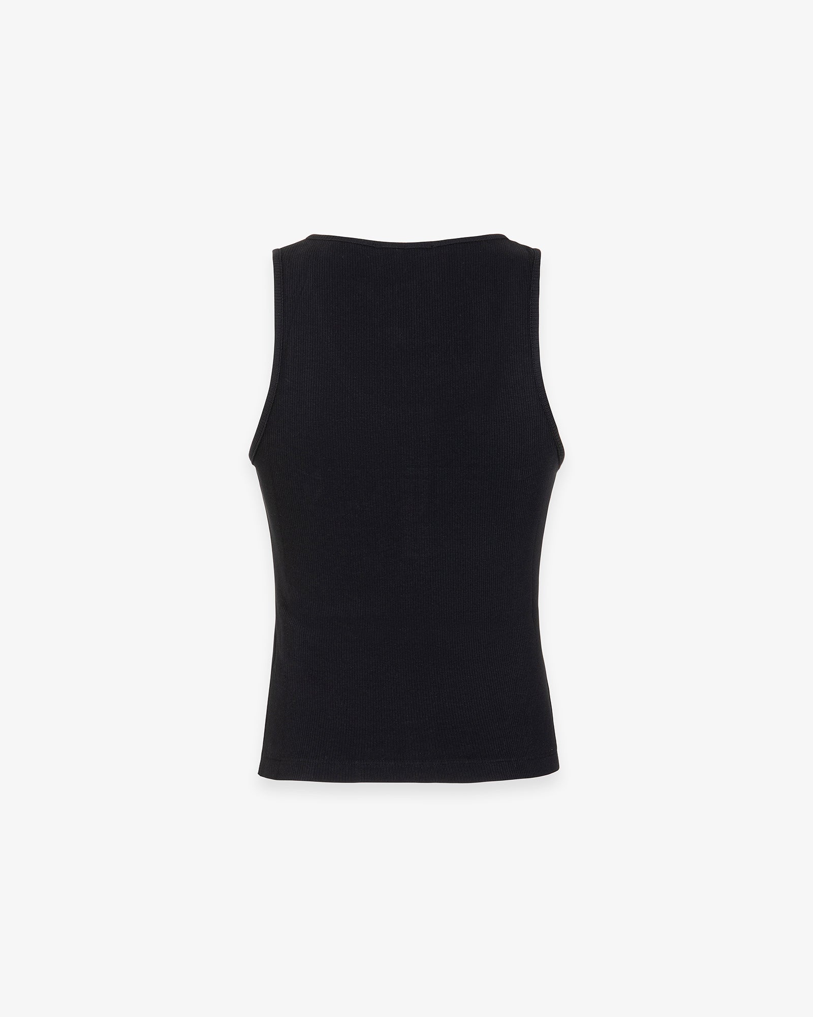 CROP TOP A CANOTTA IN COSTINA CON BOTTONI SUL DAVANTI