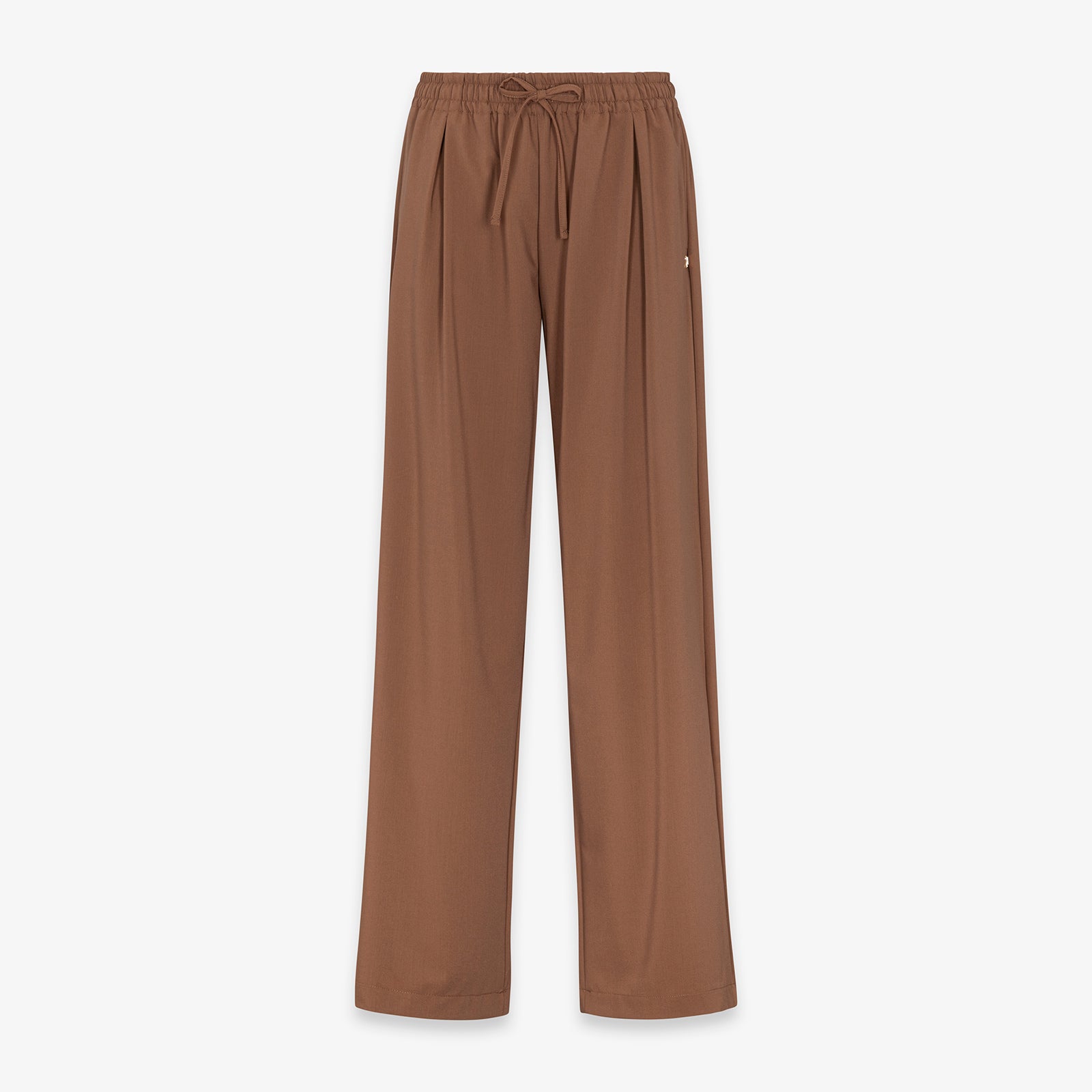 PANTALONE DRITTO CON PENCES CON CINTO LOGATO