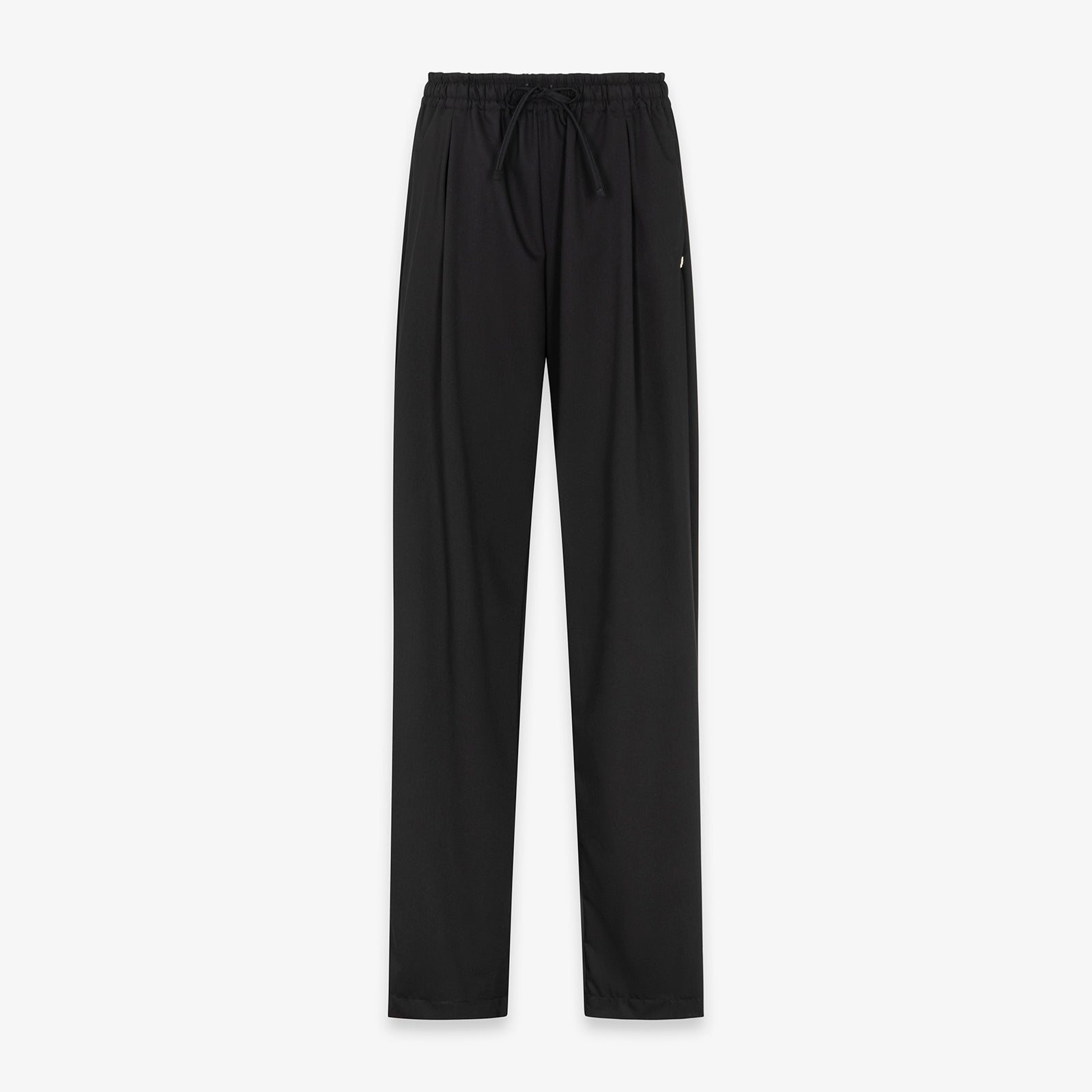 PANTALONE DRITTO CON PENCES CON CINTO LOGATO