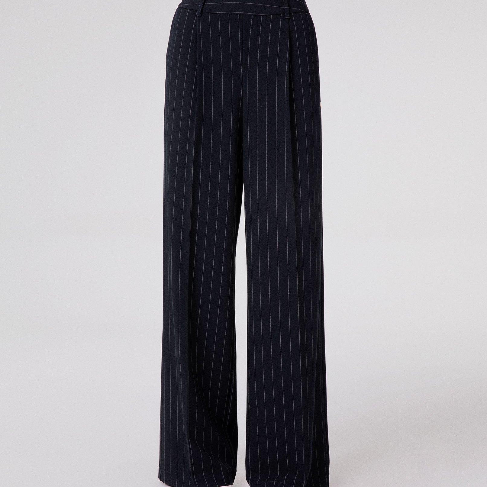 PANTALONE GESSATO MORBIDO CON ELASTICO E BOXER IN VITA