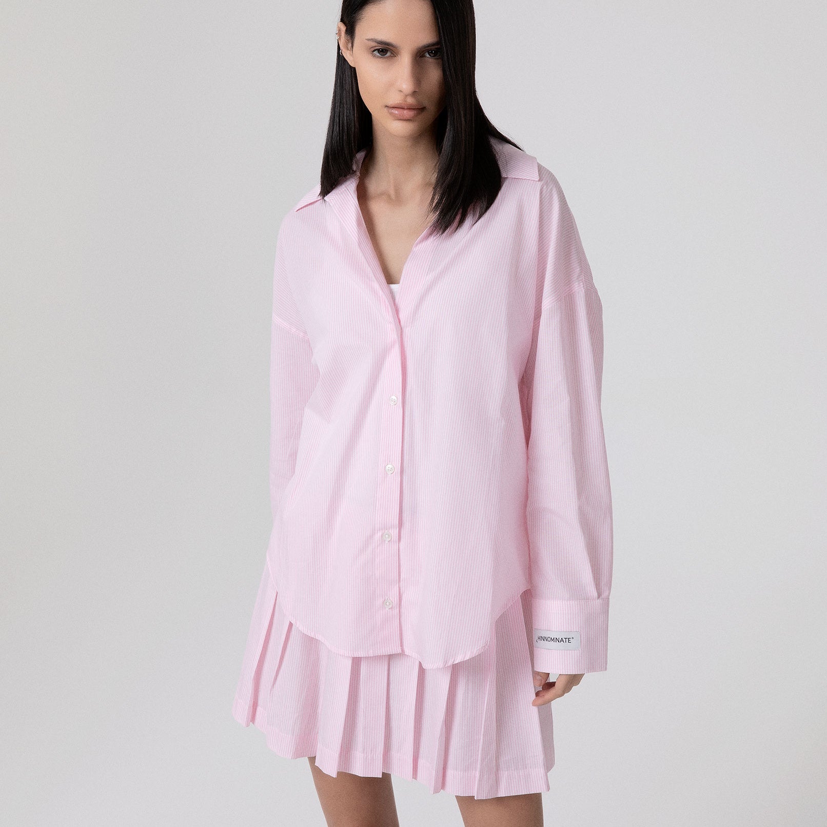 CAMICIA BASICA RIGATA IN COTONE