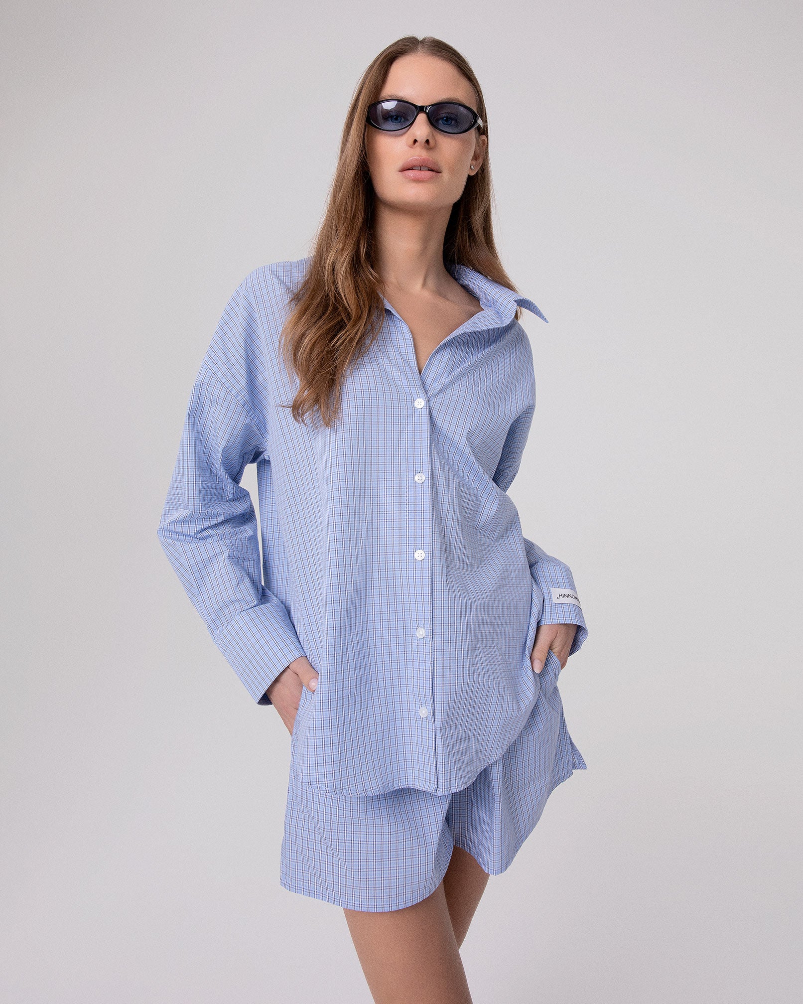 CAMICIA BASICA A QUADRI IN COTONE