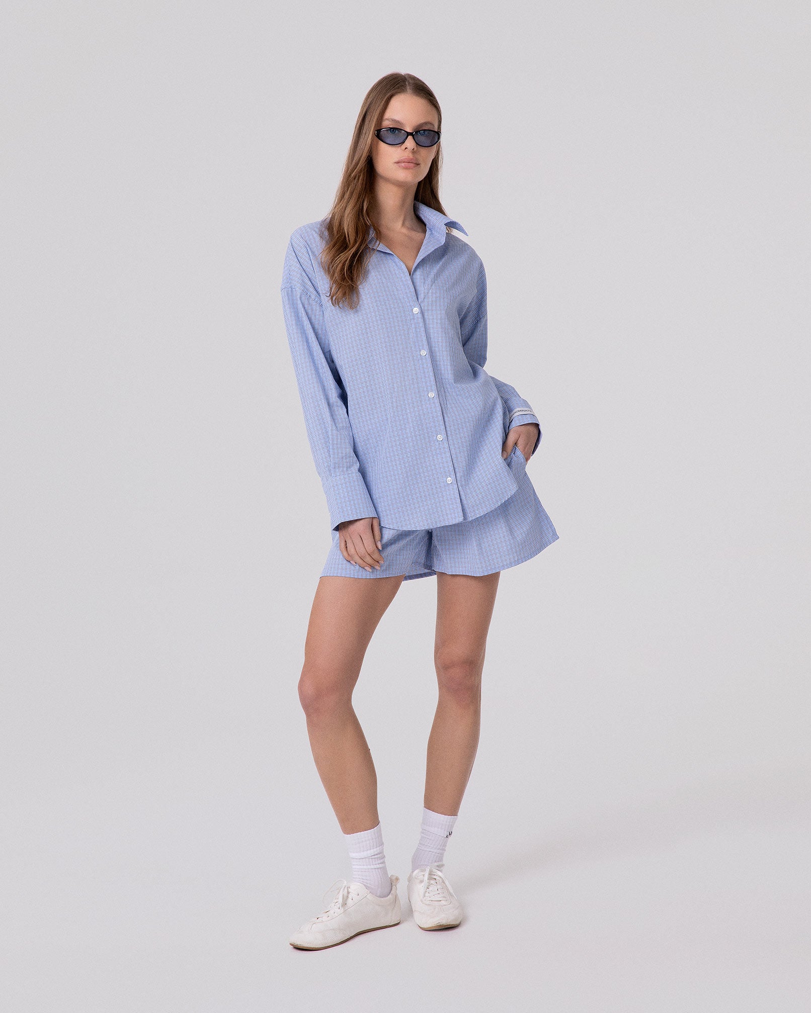 CAMICIA BASICA A QUADRI IN COTONE