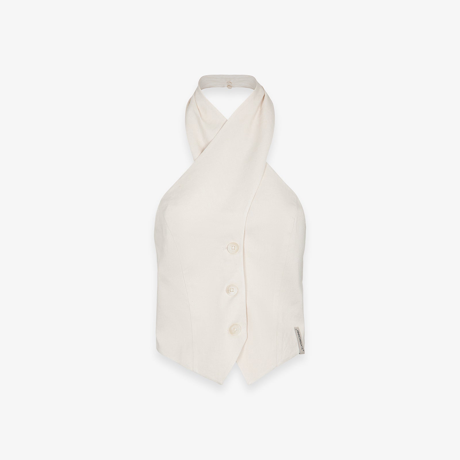 TOP IN LINO CON INCROCIO AL COLLO