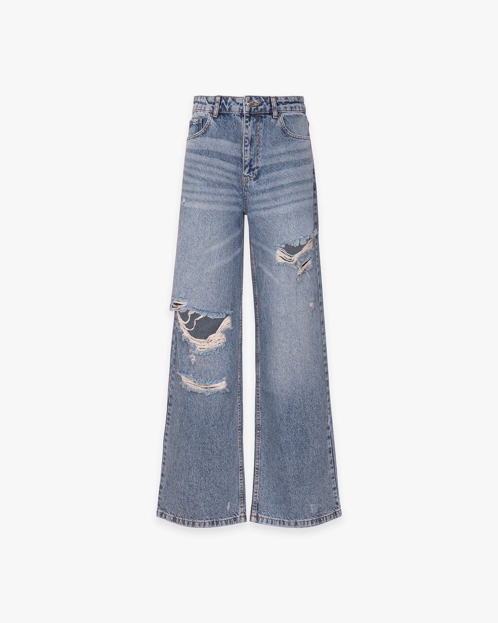 JEANS BAGGY FIT IN DENIM CON ROTTURE
