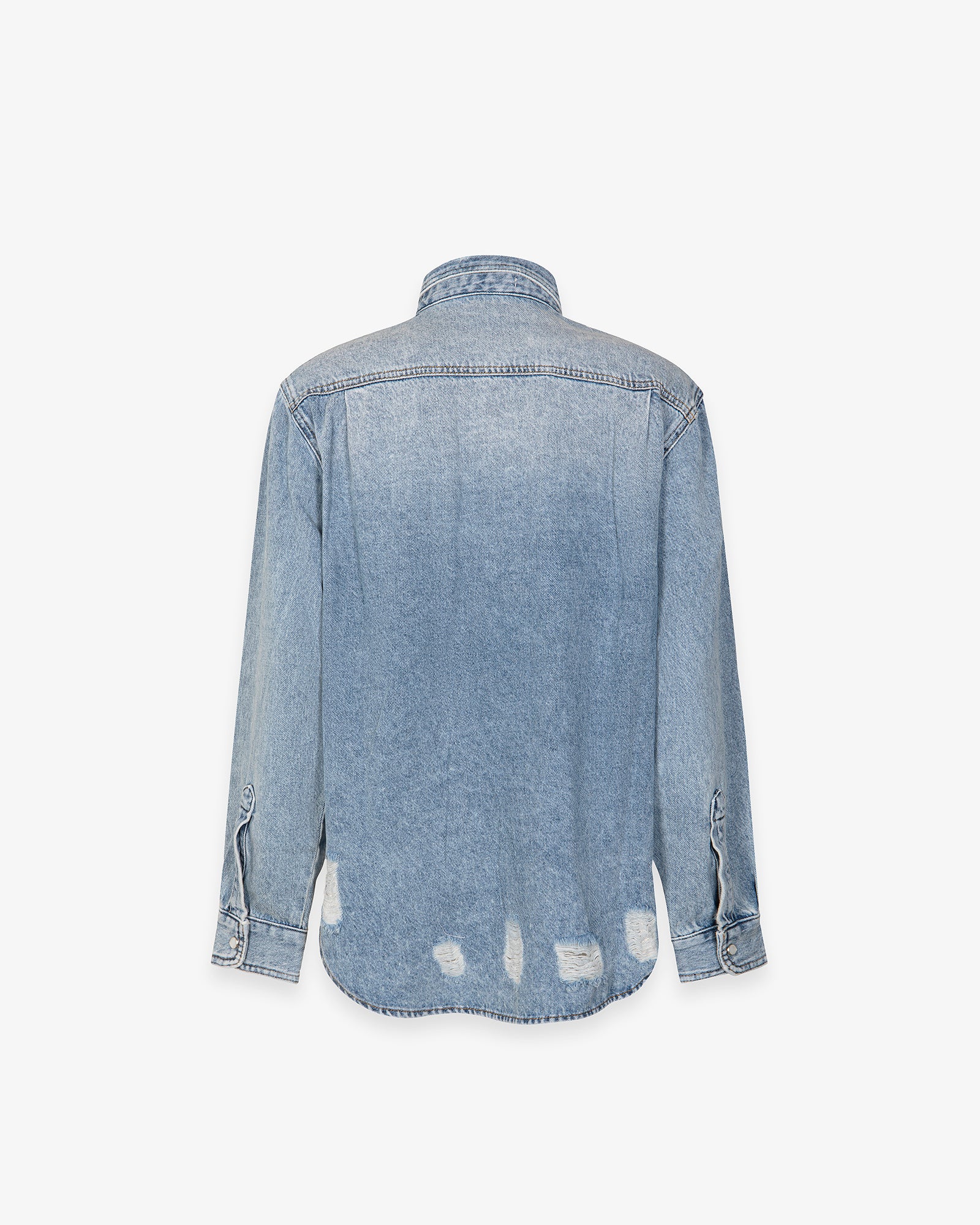 CAMICIA IN DENIM CON ROTTURE