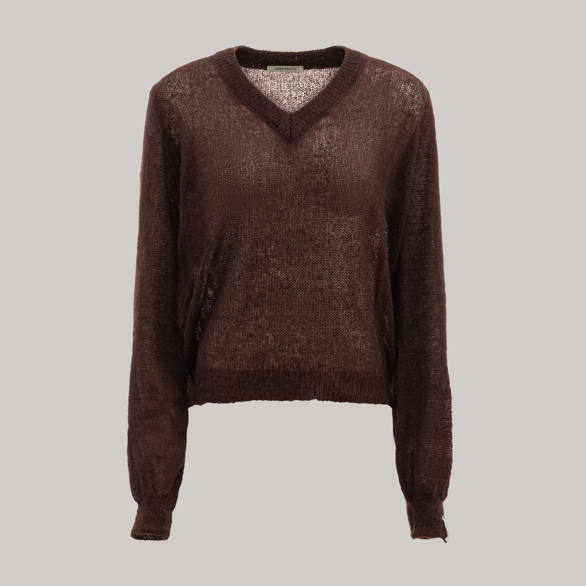 MAGLIA CON SCOLLLO A "V" IN MOHAIR