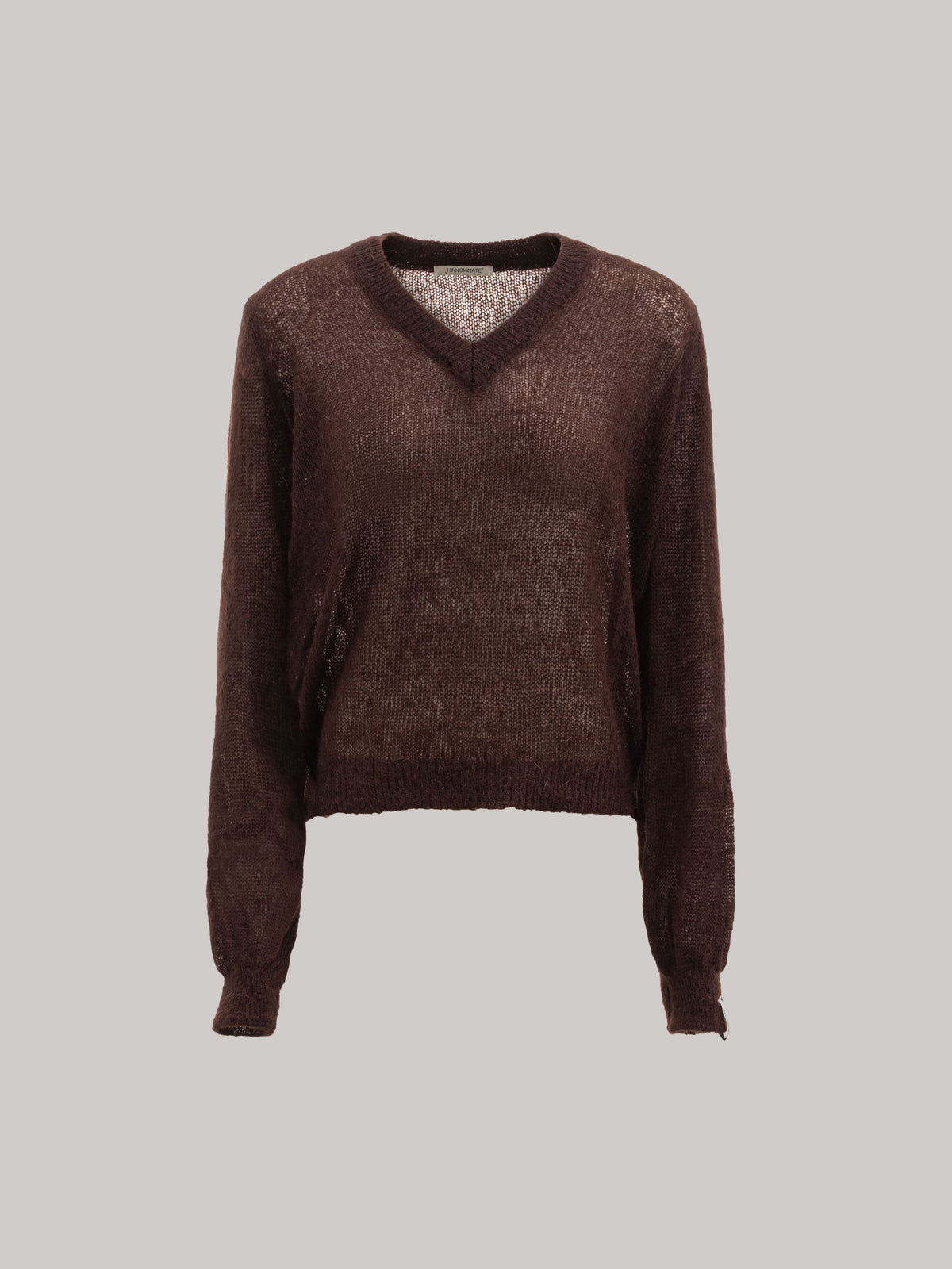 MAGLIA CON SCOLLLO A "V" IN MOHAIR