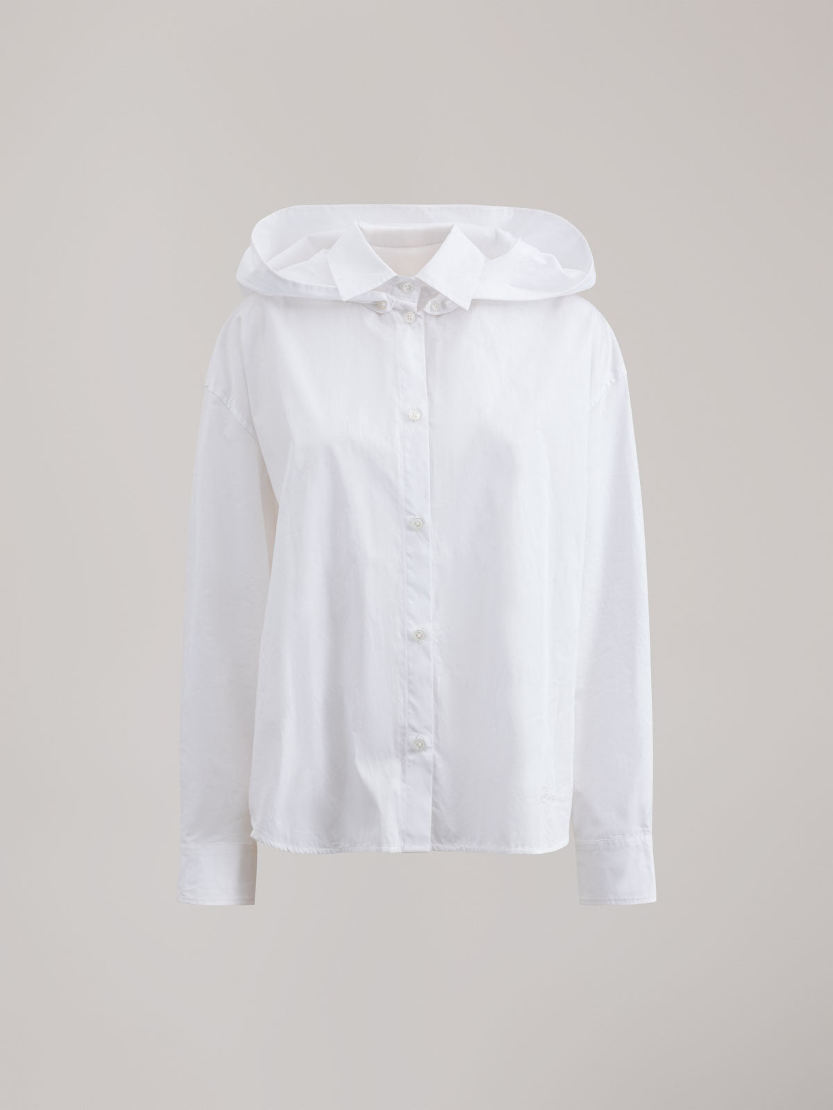 CAMICIA OVER CON CAPPUCCIO REMOVIBILE