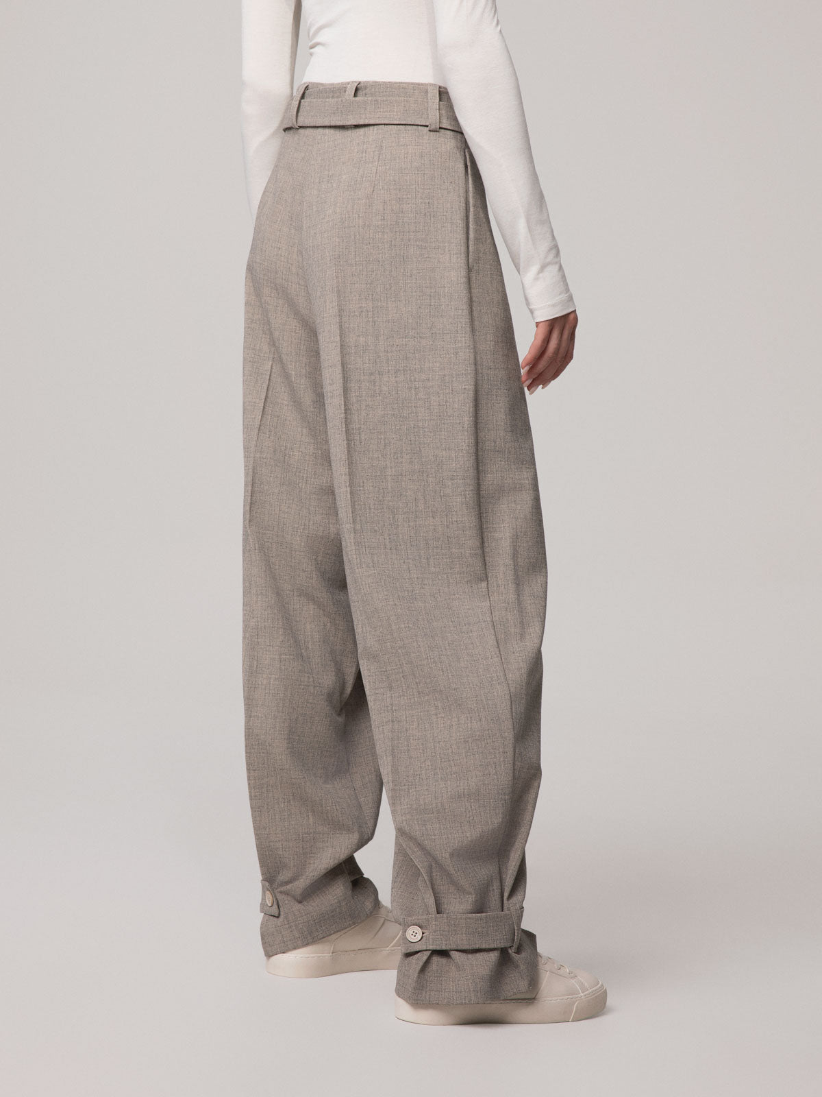 PANTALONE IN POLIVISCOSA CON CINTURINO