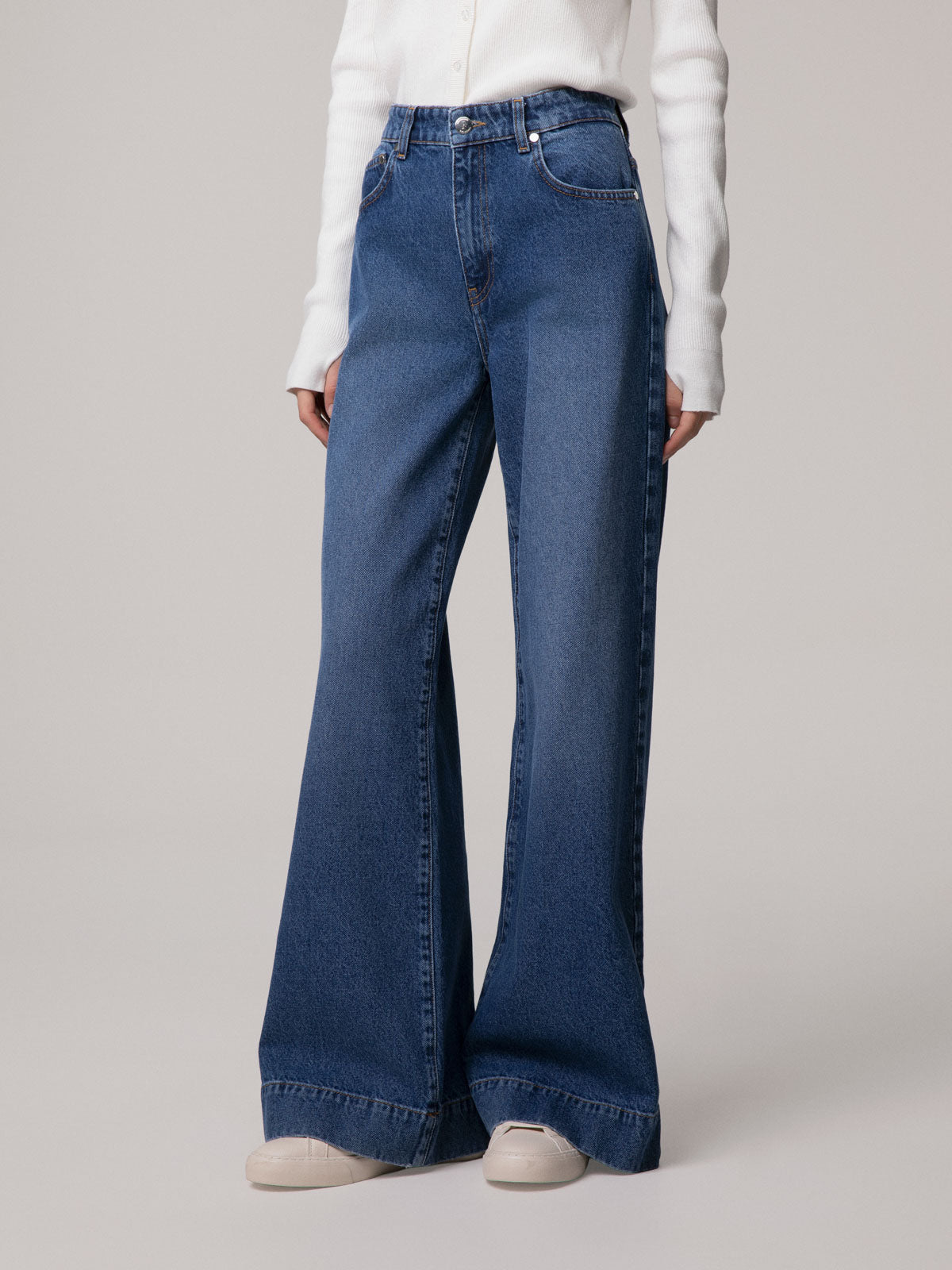 BELEN-DENIM FLARE FIT HIGH RISE