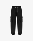 PANTALONE IN FELPA TASCONATO CON STAMPA