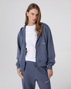 FELPA CAPPUCCIO BASICA FULL ZIP CON MARSUPIO