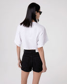CROP TOP IN JERSEY A MEZZA MANICA AMPIA