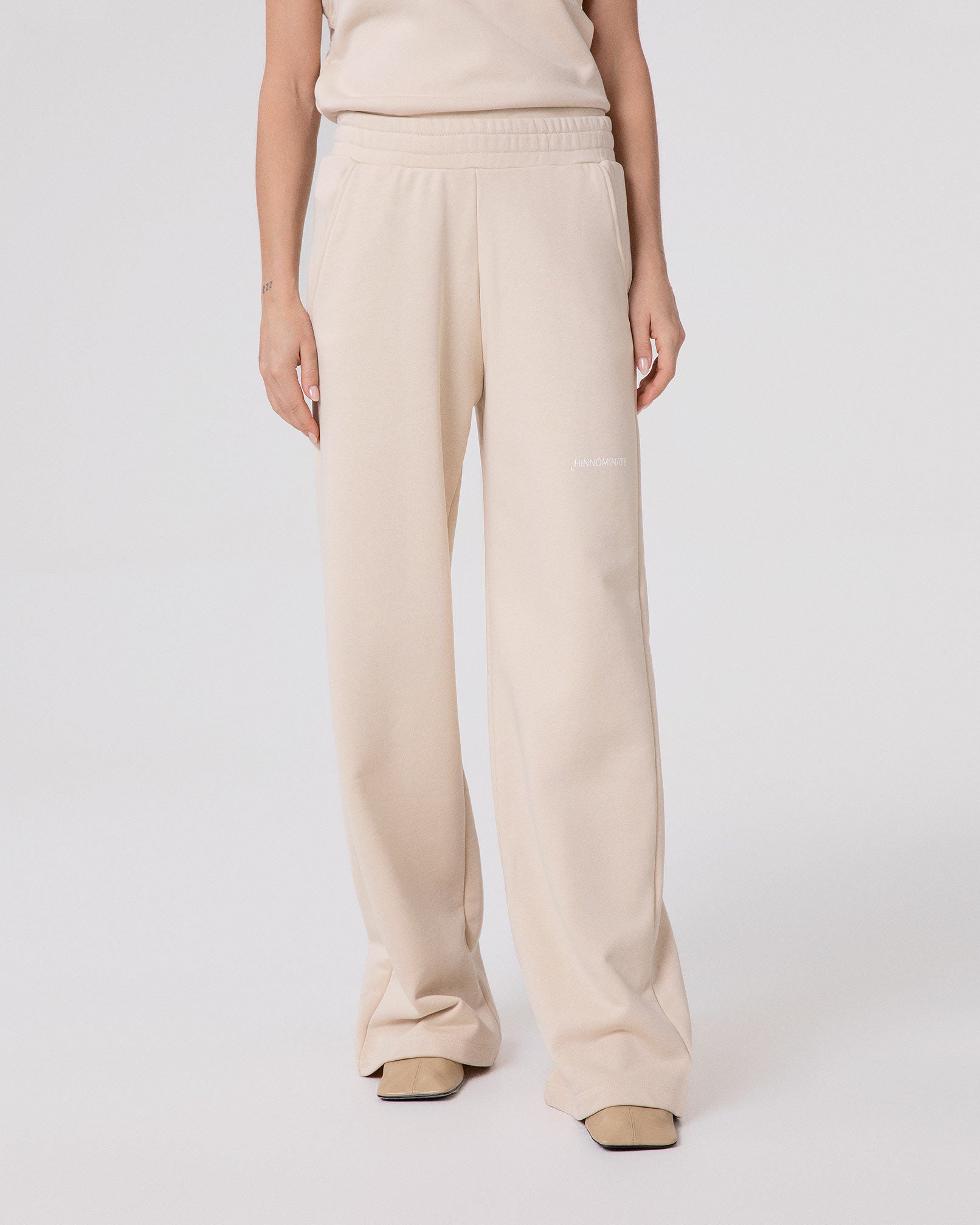PANTALONE A PALAZZO IN FELPA