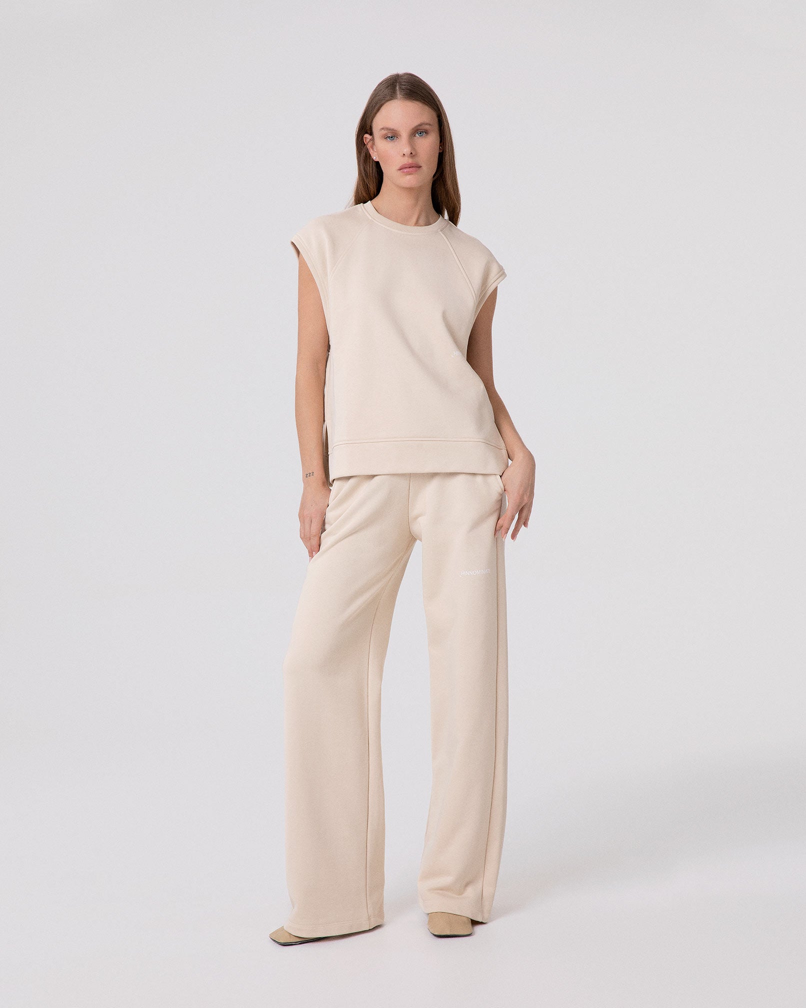 PANTALONE A PALAZZO IN FELPA