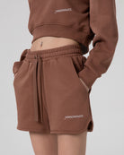 SHORTS CORTO IN FELPA CON SPACCHETTI LATERALI