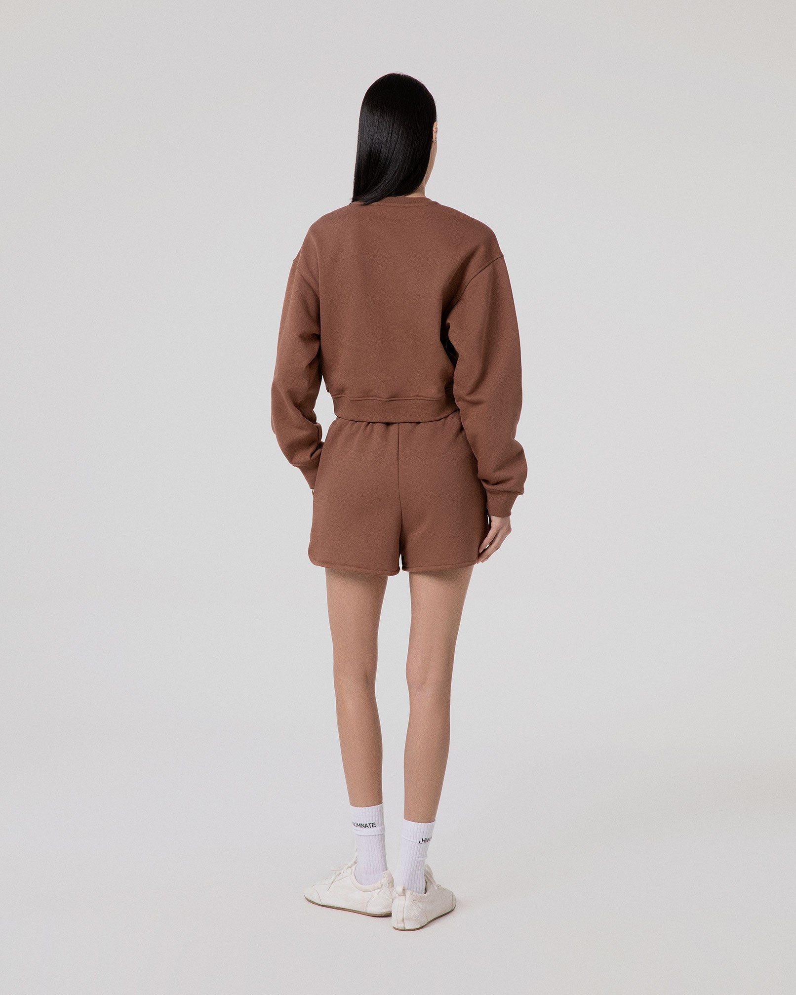 SHORTS CORTO IN FELPA CON SPACCHETTI LATERALI