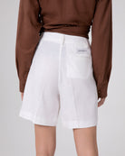 SHORTS IN VISCOSA TAGLIO VIVO AL FONDO