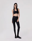 LEGGINGS IN LYCRA LUCIDA CON ELASTICO LOGATO