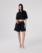 T-SHIRT CROP TINTO OLD IN JERSEY