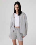 FELPA LUREX CAPPUCCIO FULL ZIP CON MARSUPIO