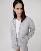 FELPA LUREX CAPPUCCIO FULL ZIP CON MARSUPIO