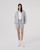 FELPA LUREX CAPPUCCIO FULL ZIP CON MARSUPIO
