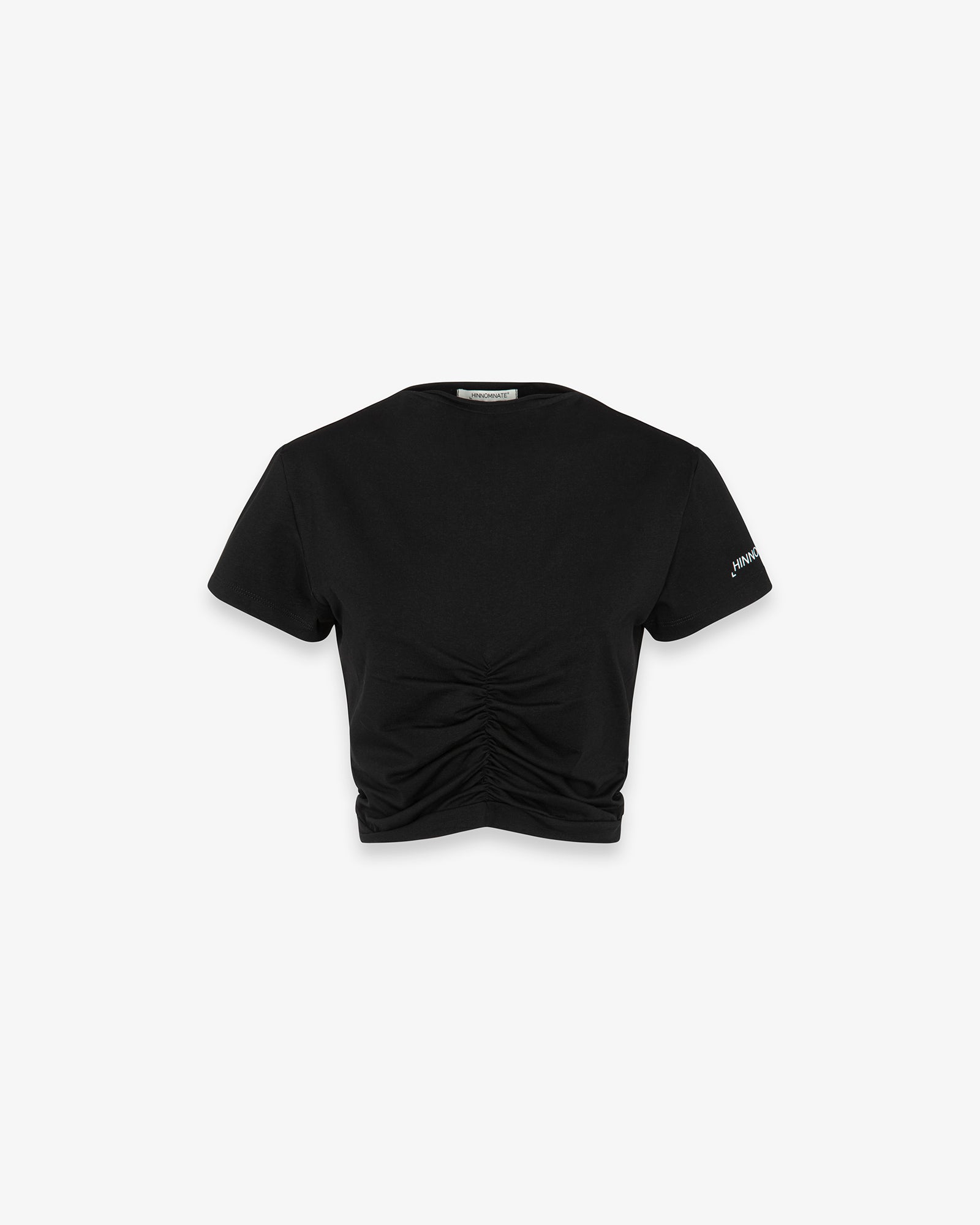 T-SHIRT IN BIELASTICO CON ARRICCIATURE DAVANTI