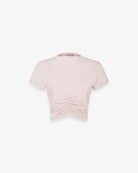 T-SHIRT IN BIELASTICO CON ARRICCIATURE DAVANTI