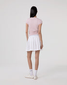 T-SHIRT IN BIELASTICO CON FIANCHI ARRICCIATI