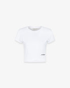 CROP TOP MEZZA MANICA IN COSTINA
