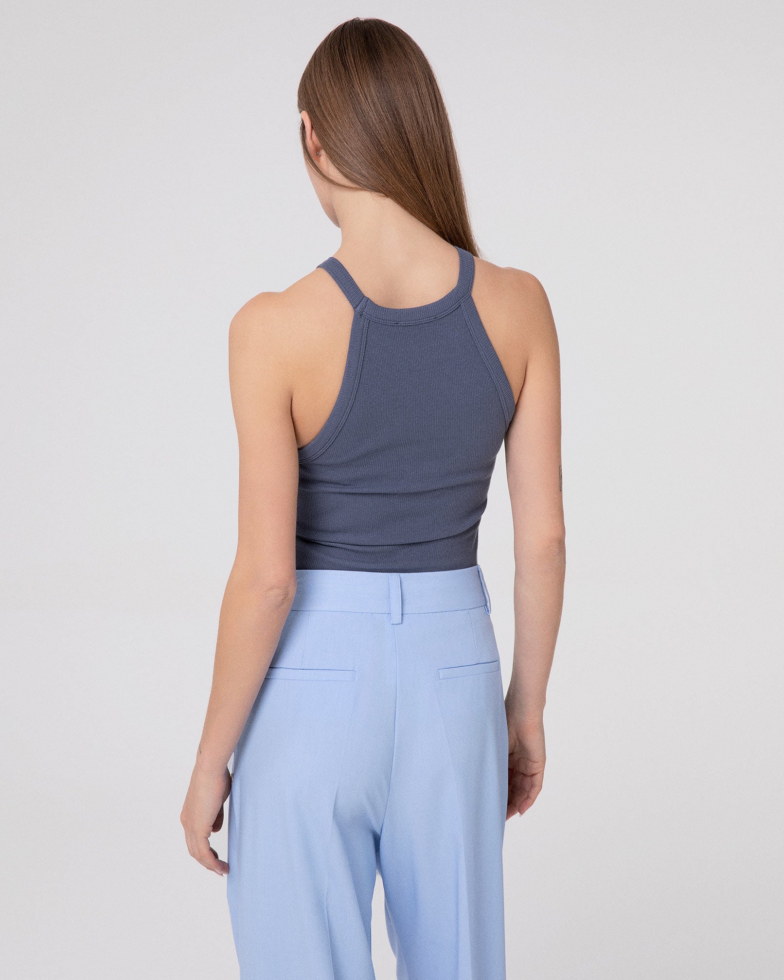 TOP IN COSTINA CON SCOLLO ALL'AMERICANA