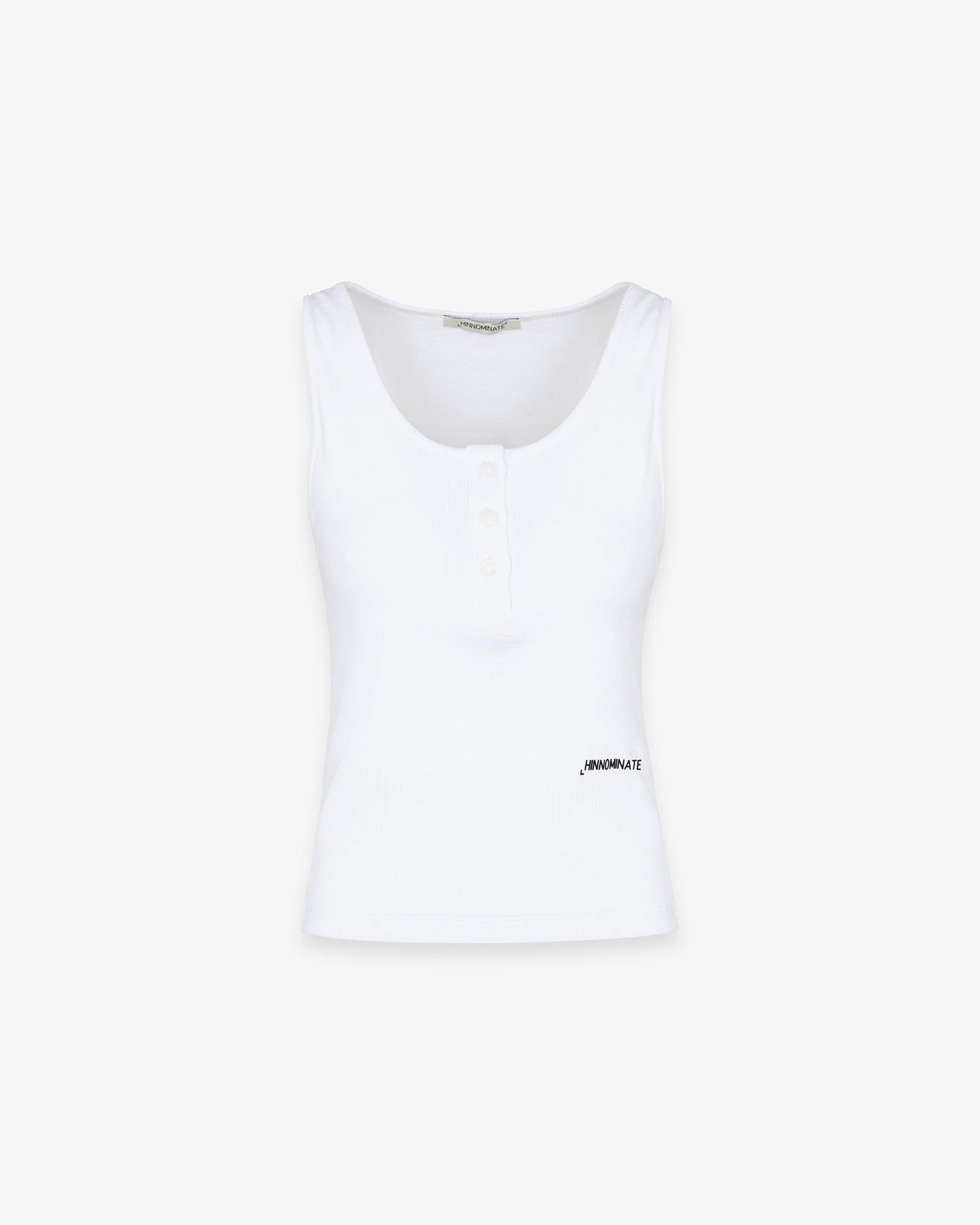 CROP TOP A CANOTTA IN COSTINA CON BOTTONI SUL DAVANTI