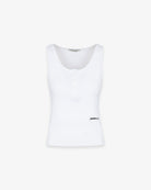 CROP TOP A CANOTTA IN COSTINA CON BOTTONI SUL DAVANTI