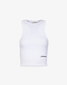 CROP TOP IN COSTINA CON SCOLLO ALL'AMERICANA