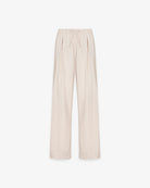 PANTALONE DRITTO CON PENCES CON CINTO LOGATO