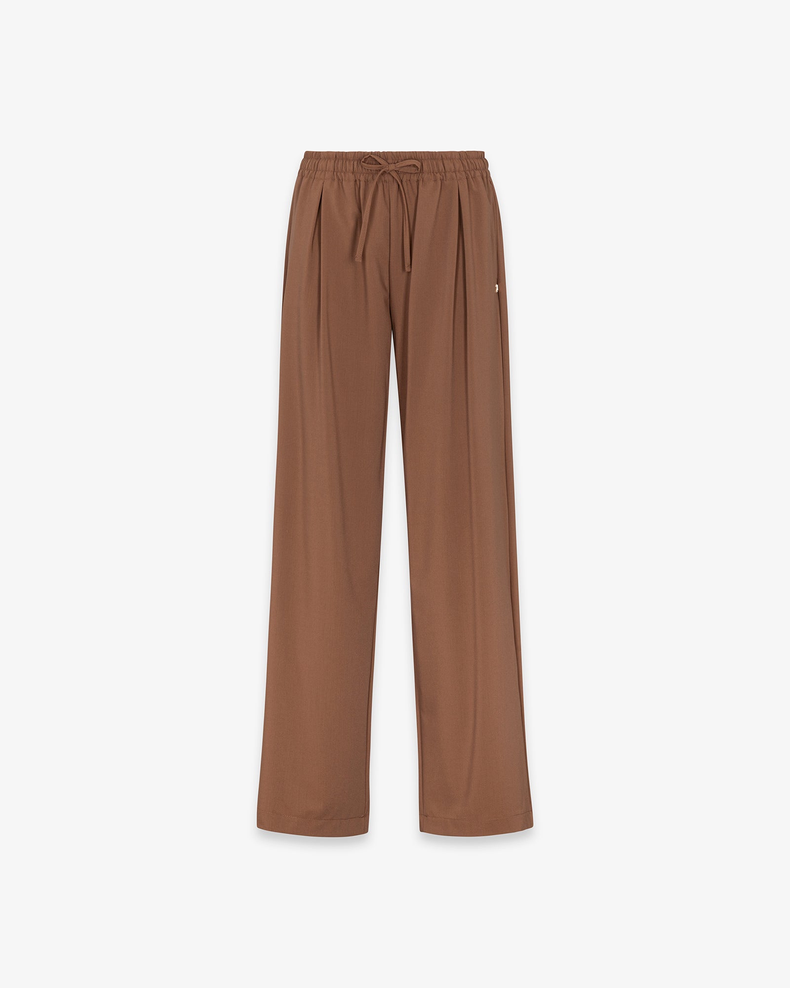 PANTALONE DRITTO CON PENCES CON CINTO LOGATO