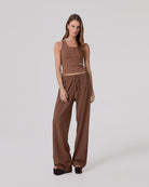 PANTALONE OVER CON PENCES E COULISSE