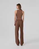 PANTALONE OVER CON PENCES E COULISSE