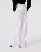PANTALONE GESSATO OVER CON PENCES