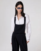 OVER PINSTRIPE OVERALL WITH BIG SIDE POCKETS